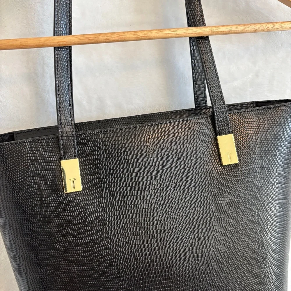 Ted Baker Black leather pebble‎ Textured Delma shopper Tote Bag